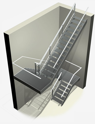 3D Concept Art of the Staircase Design